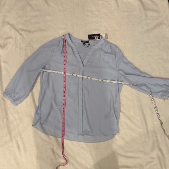 NWT NYDJ Pintuck 3/4 Blouse Size M - Picture 2 of 10